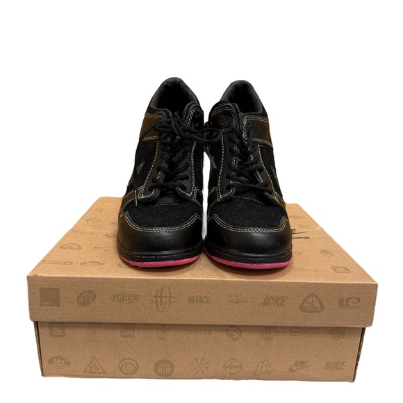 Nike Black and Pink Dunk High Heel Sneakers - Picture 2 of 10